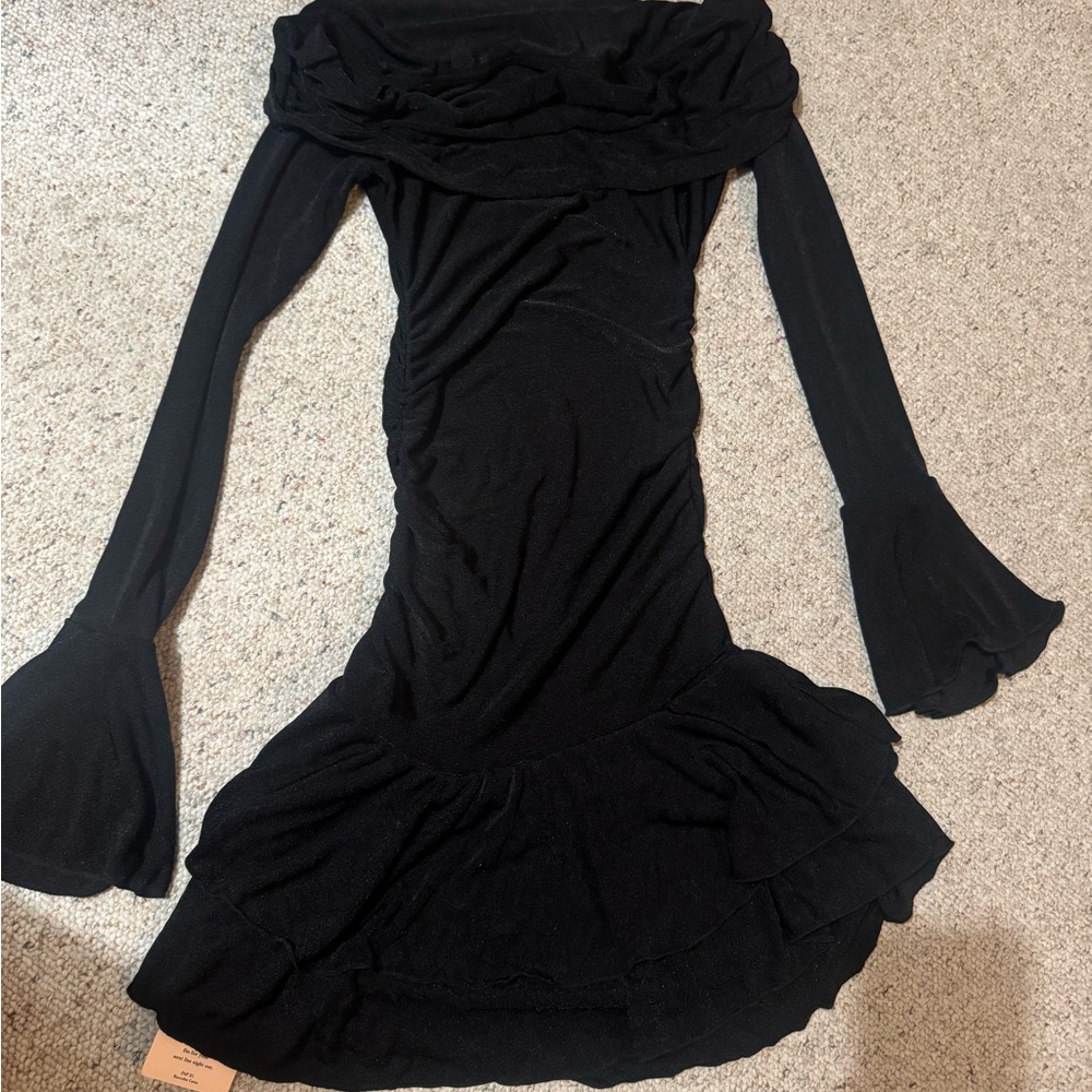 Elegant Black Off-Shoulder Dress
